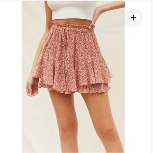 Red floral shorts size small